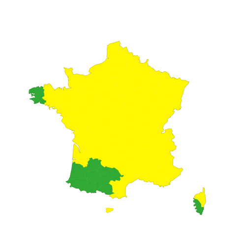 Official Météo-France weather alerts - Tomorrow